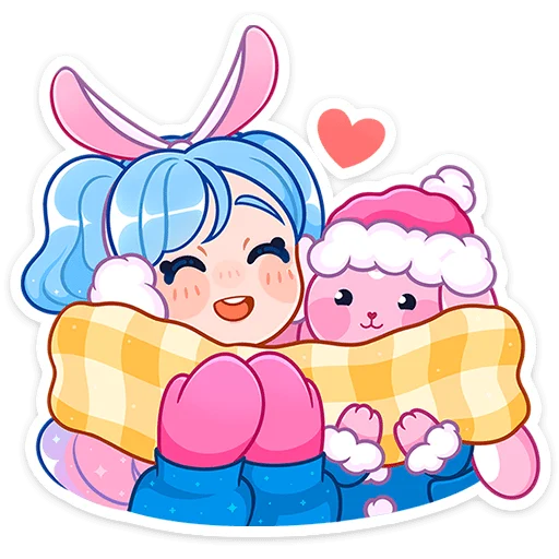 🥰 Стикер «Зимняя Долли» для Telegram