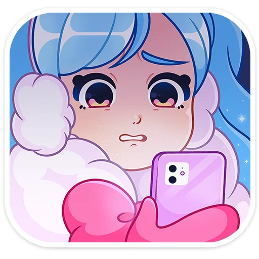 🤨 Стикер «Зимняя Долли» для Telegram