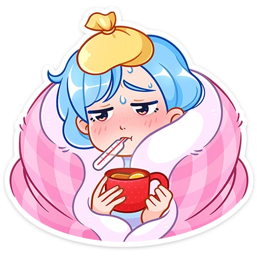 🤒 Стикер «Зимняя Долли» для Telegram
