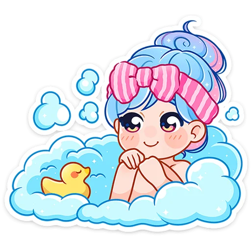 🛀 Стикер «Зимняя Долли» для Telegram