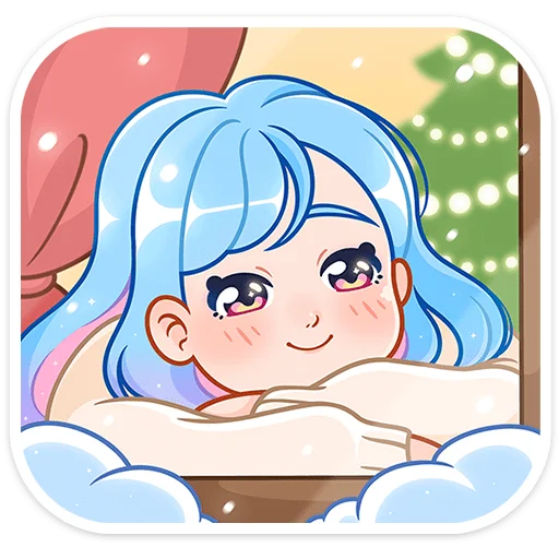 😊 Стикер «Зимняя Долли» для Telegram