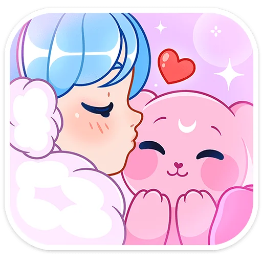 😘 Стикер «Зимняя Долли» для Telegram