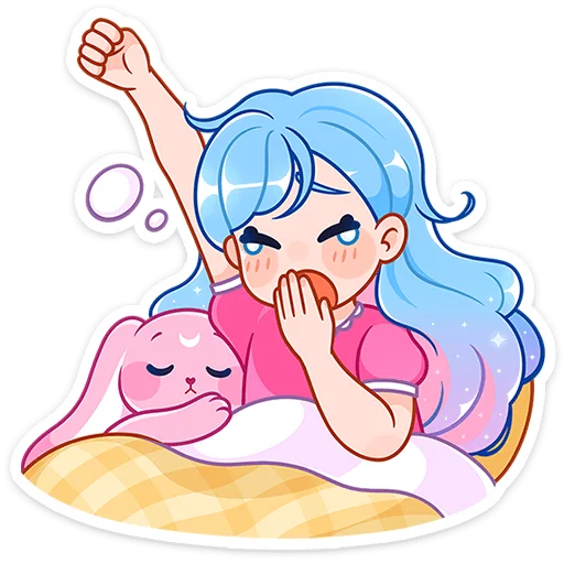 😴 Стикер «Зимняя Долли» для Telegram
