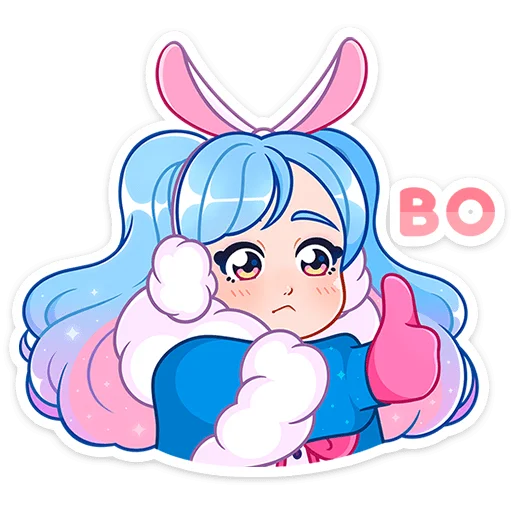 👍 Стикер «Зимняя Долли» для Telegram