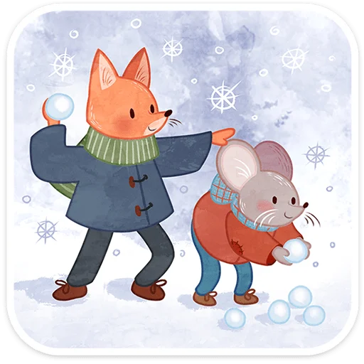 ❄️ Стикер «Зимние забавы» для Telegram
