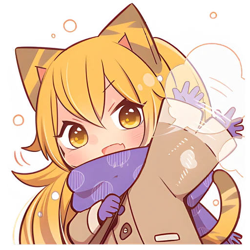 👋 Стикер «Зимние котятки» для Telegram