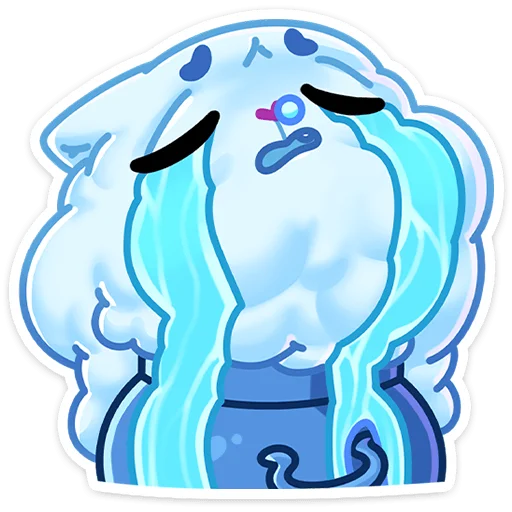😭 Стикер «Зимний Котялок» для Telegram