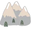 🏔 Эмодзи «зима в лесу - новогодние буквы» для Telegram