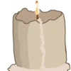 🕯 Эмодзи «зима в лесу - новогодние буквы» для Telegram
