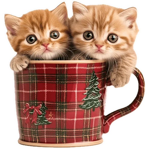 ☕️ Стикер «Зимние котики» для Telegram