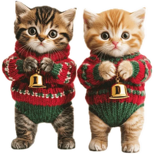 🔔 Стикер «Зимние котики» для Telegram