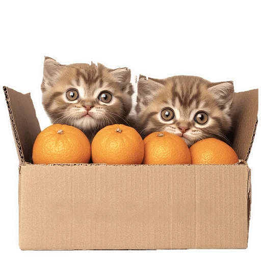 🍊 Стикер «Зимние котики» для Telegram