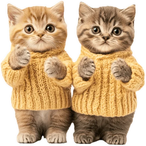 🐱 Стикер «Зимние котики» для Telegram