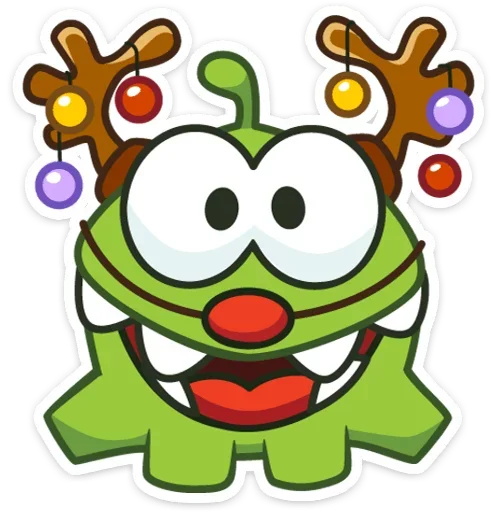 🐸 Стикер «Зимний Ам Ням» для Telegram