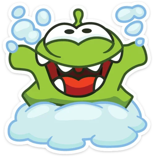 🐸 Стикер «Зимний Ам Ням» для Telegram