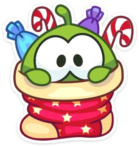 🐸 Стикер «Зимний Ам Ням» для Telegram