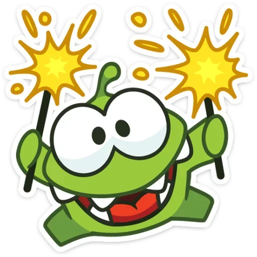 🐸 Стикер «Зимний Ам Ням» для Telegram
