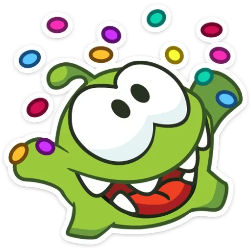 🐸 Стикер «Зимний Ам Ням» для Telegram