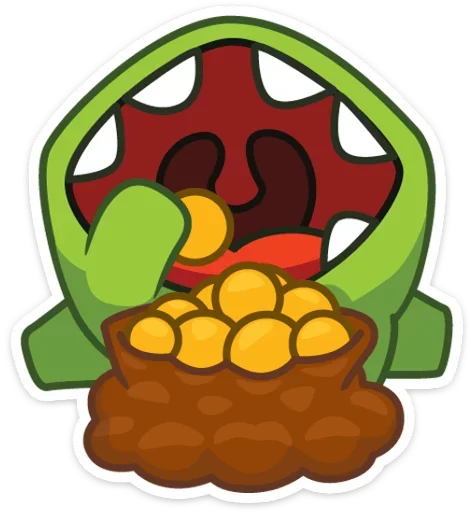 🐸 Стикер «Зимний Ам Ням» для Telegram