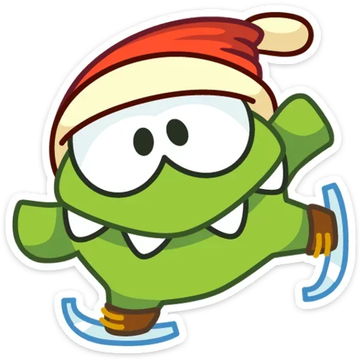 🐸 Стикер «Зимний Ам Ням» для Telegram
