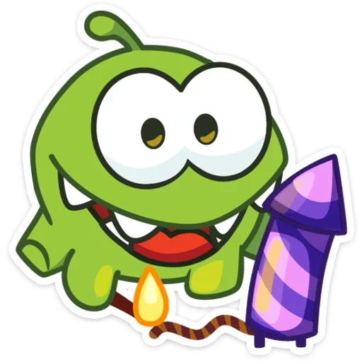 🐸 Стикер «Зимний Ам Ням» для Telegram