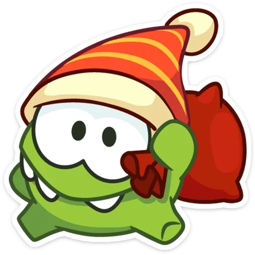 🐸 Стикер «Зимний Ам Ням» для Telegram