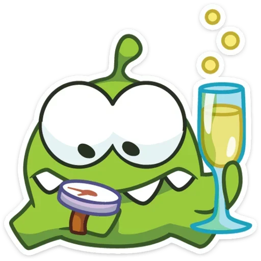 🐸 Стикер «Зимний Ам Ням» для Telegram