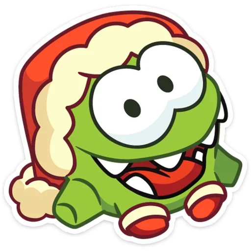 🐸 Стикер «Зимний Ам Ням» для Telegram
