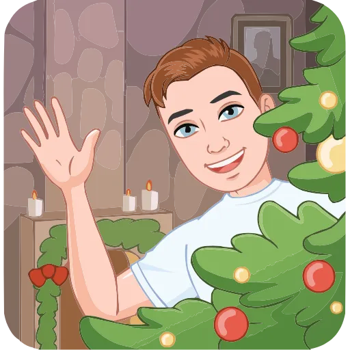 Стикер 13 Набор эмоджи с зимним vmoji из ВК в HD качестве