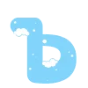❄️ Эмодзи «Зимние буквы в снегу» для Telegram