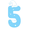 ❄️ Эмодзи «Зимние буквы в снегу» для Telegram
