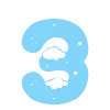 ❄️ Эмодзи «Зимние буквы в снегу» для Telegram