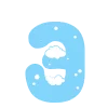 ❄️ Эмодзи «Зимние буквы в снегу» для Telegram