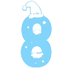 ❄️ Эмодзи «Зимние буквы в снегу» для Telegram