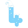 ❄️ Эмодзи «Зимние буквы в снегу» для Telegram