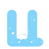 ❄️ Эмодзи «Зимние буквы в снегу» для Telegram
