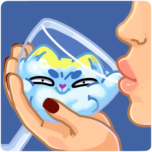 🍷 Эмодзи «Зимний Котялок» для Telegram
