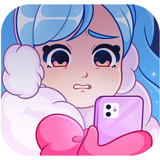 😨 Стикер «Зимняя Долли Без Текста» для Telegram