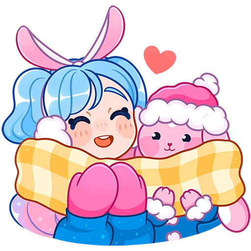 🤗 Стикер «Зимняя Долли Без Текста» для Telegram