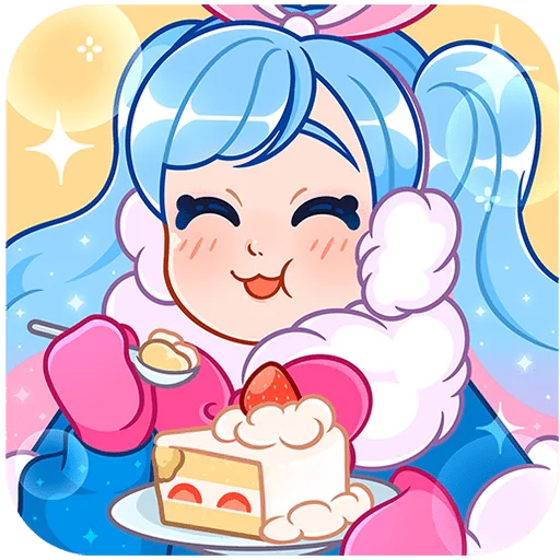 🍰 Стикер «Зимняя Долли Без Текста» для Telegram