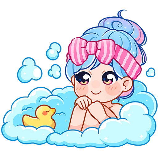 🛁 Стикер «Зимняя Долли Без Текста» для Telegram