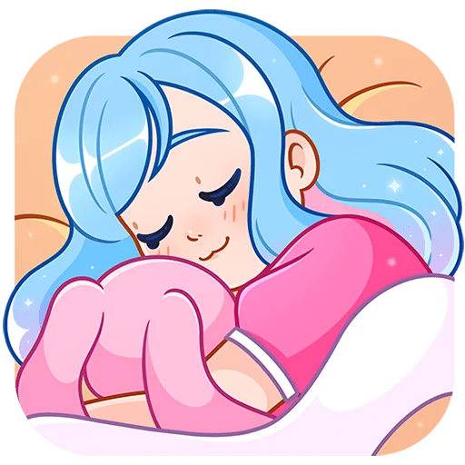 😴 Стикер «Зимняя Долли Без Текста» для Telegram