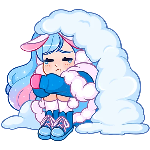🥺 Стикер «Зимняя Долли Без Текста» для Telegram
