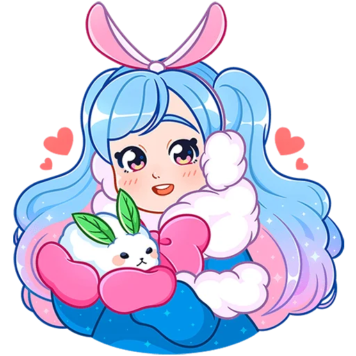 🥰 Стикер «Зимняя Долли Без Текста» для Telegram