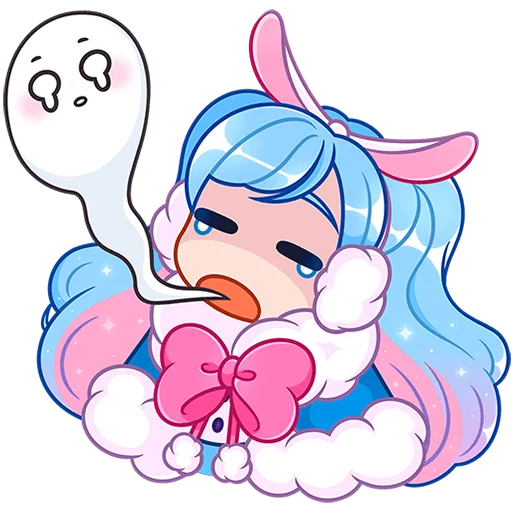 😵 Стикер «Зимняя Долли Без Текста» для Telegram