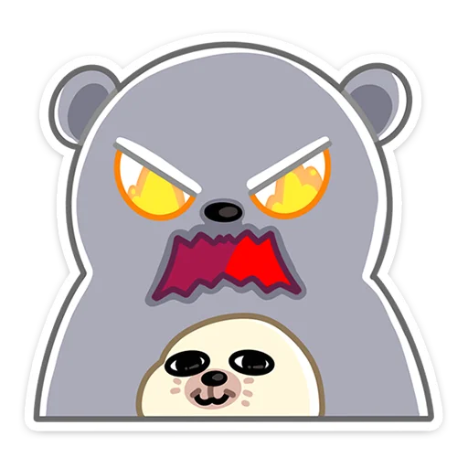 😡 Стикер «Зимние друзья» для Telegram