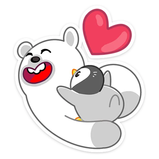 ❤️ Стикер «Зимние друзья» для Telegram