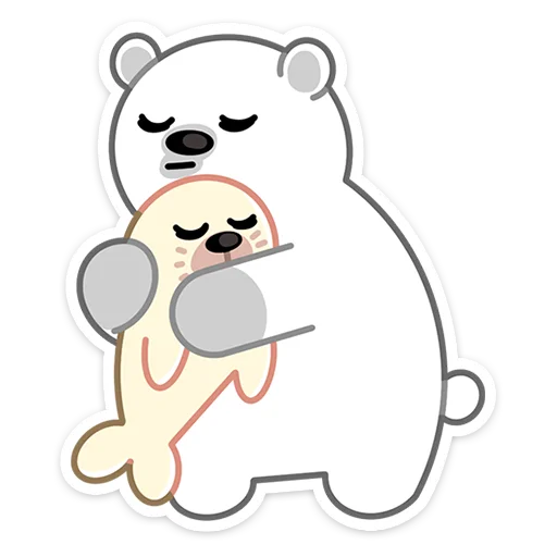 🤗 Стикер «Зимние друзья» для Telegram