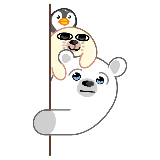 🙉 Эмодзи «Зимние друзья» для Telegram
