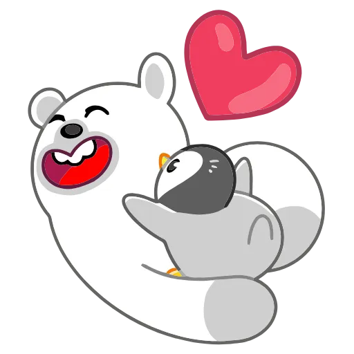💞 Эмодзи «Зимние друзья» для Telegram